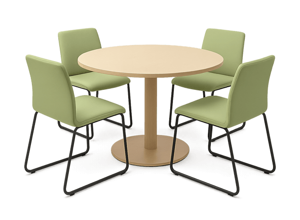 Mesa de reuniones. Puedes pulsar sobre ella para conocer nuestros salones para eventos.