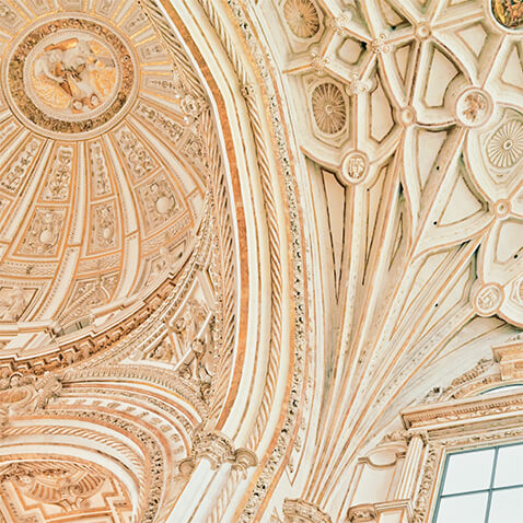 Vista del interior de la cúpula de la catedral de Córdoba