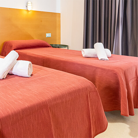 Habitación doble con 2 camas separadas en Inturjoven Jaén