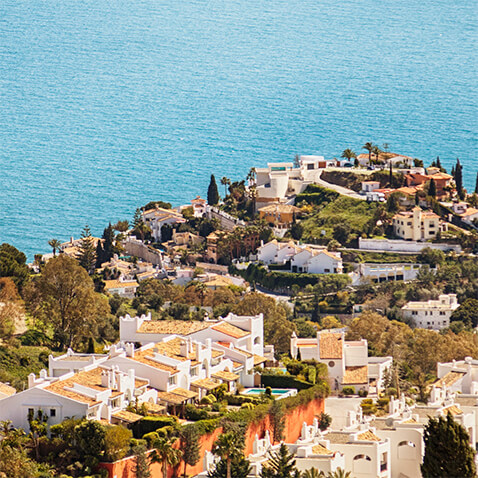 Vista de Torremolinos desde un punto elevado