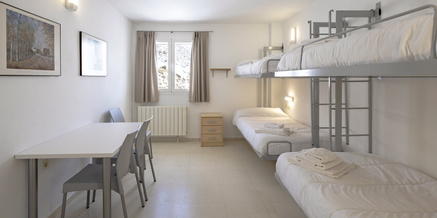 Habitación doble cuádruple