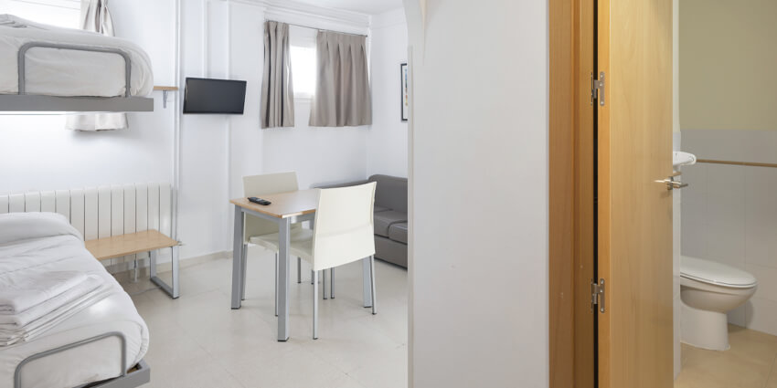 Apartamento doble triple