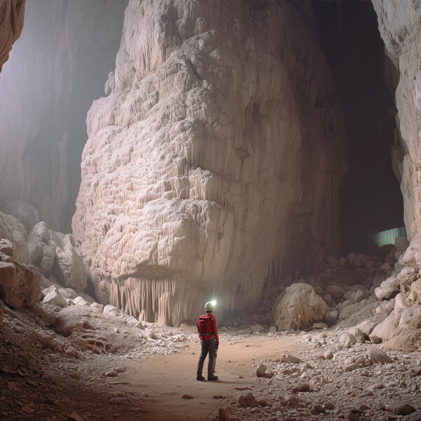 Interior de la cueva del Hundidero