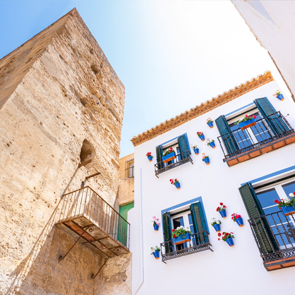 Torre mud&eacute;jar adosada a casa tradicional