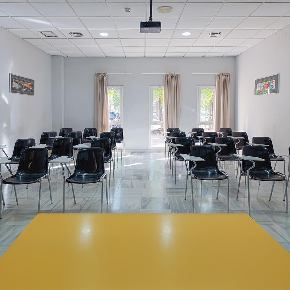 Vista de la sala Giralda desde la mesa de exposición de la reunión